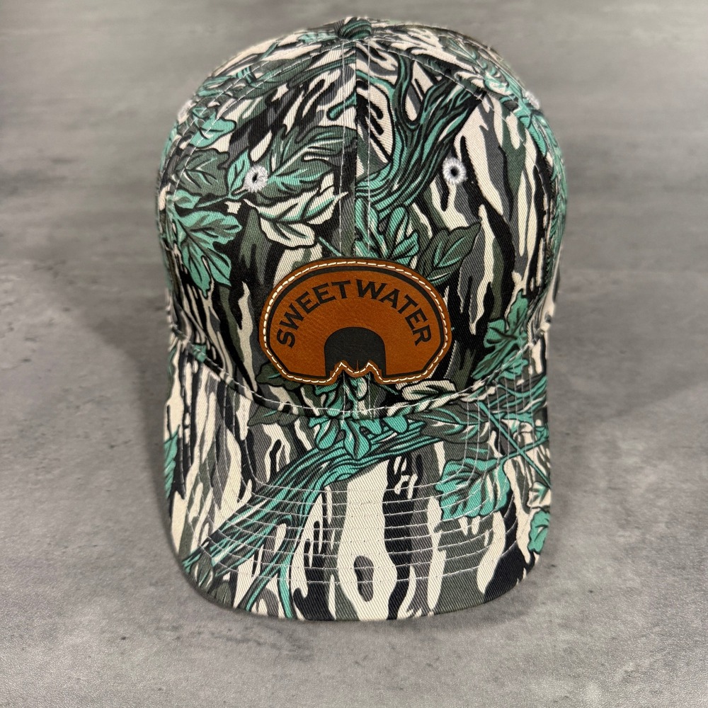 Sweetwater Brewing Co Otto Tiger Stripe Leaf Camo Snapback Hat Mens‎ Adjustable